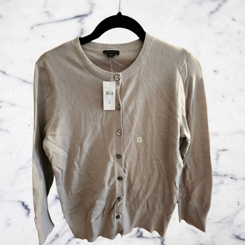 Ann Taylor Factory Gray Cardigan - NWT